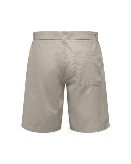 Only & Sons Gray Chino Shorts for men