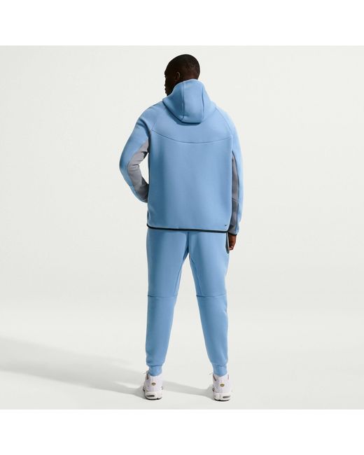 Nike Blue Tech Fleece Hoodies for men