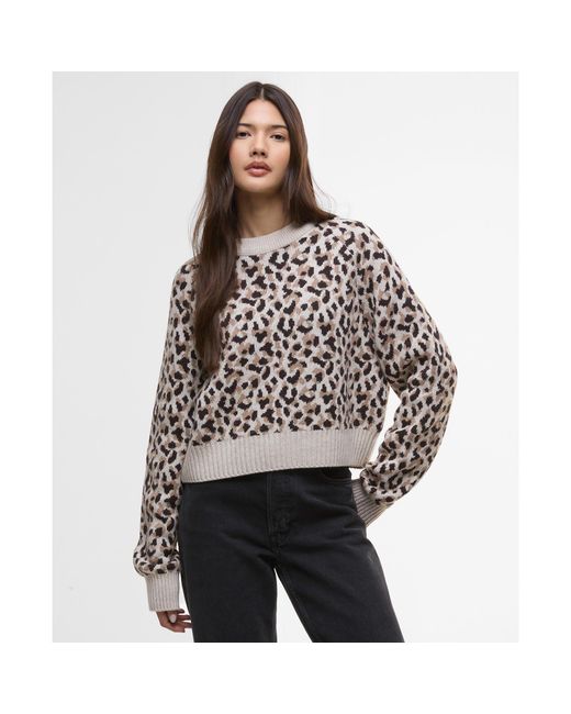 Barbour Black Harley Printed Crew Jumper