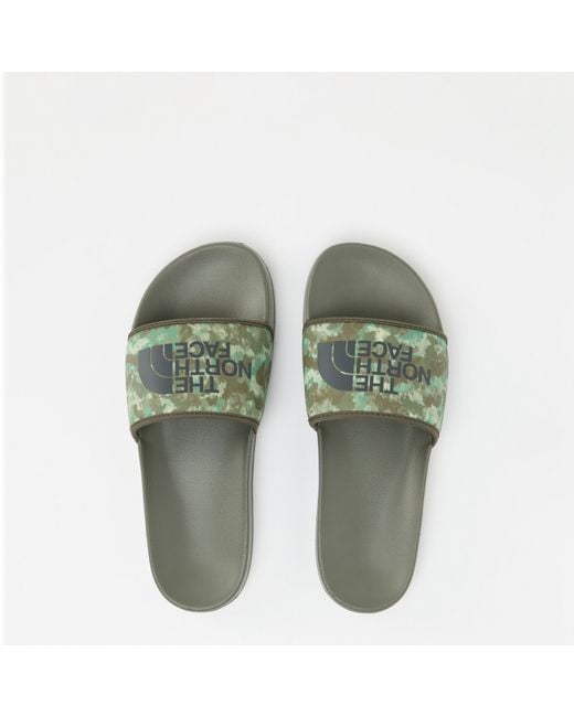 The North Face Green Base Camp Pool Sliders for men