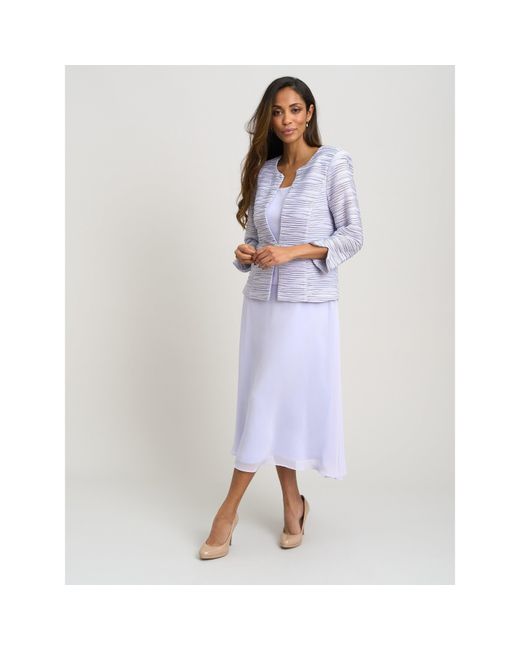 Gina Bacconi White Page Fancy Jacket & Chiffon Dress