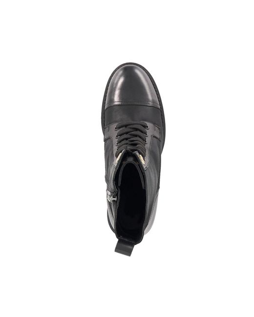 Dune Black Plotting Block Heel Ankle Boots