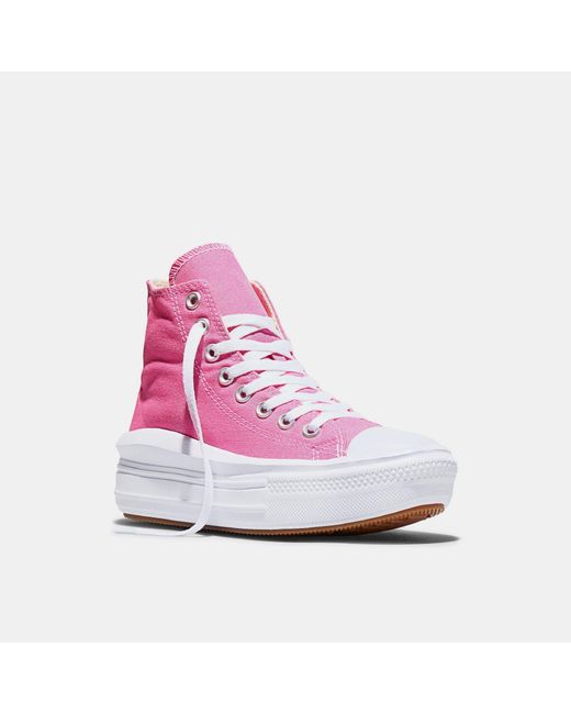 Converse Purple Chuck Taylor All Star Mov Platform Trainers