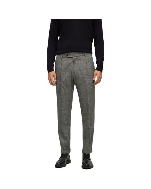 Boss Black P Perin Pleat Tailored Trousers for men