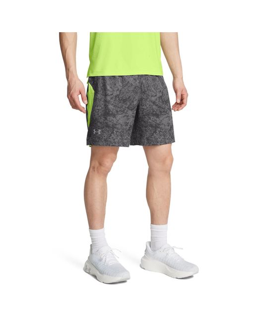 Under Armour Gray Launch Pro Printed Performance Running Shorts for men