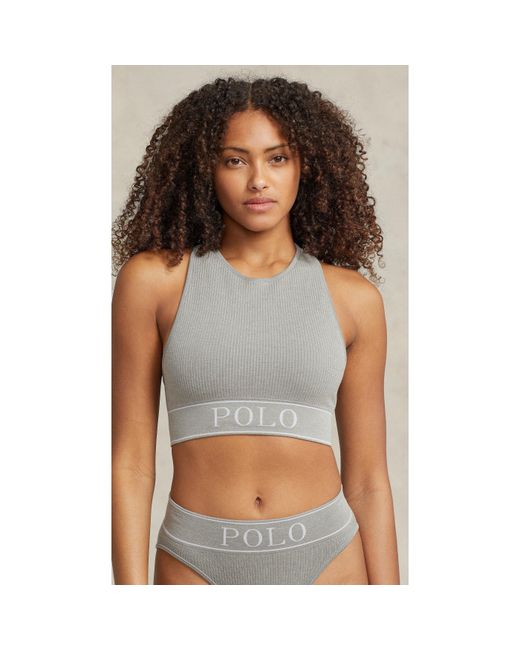 Polo Ralph Lauren Gray Crop Top