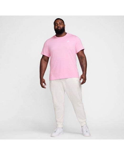 Nike Pink Sportswear Club T-Shirt for men