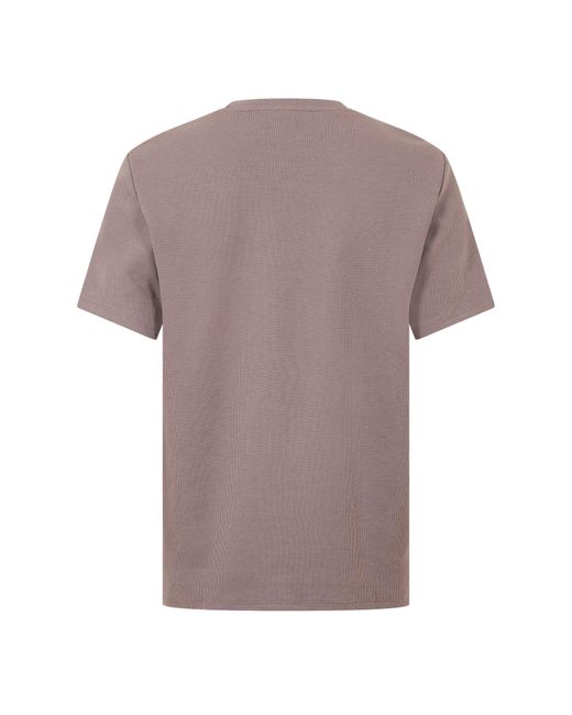Boss Purple Bodywear Waffle T-Shirt With Structured Design for men