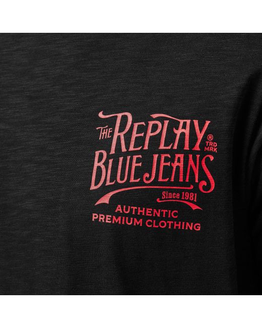 Replay Black Back Jeans T-Shirt for men