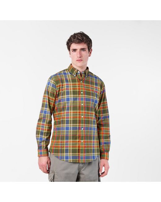 Polo Ralph Lauren Green Oxford Check Long Sleeve Shirt for men