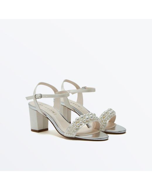 Rainbow Sandals White Block Court Shoes