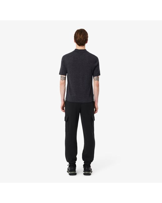 Lacoste Black Cargo Jogging Bottoms for men