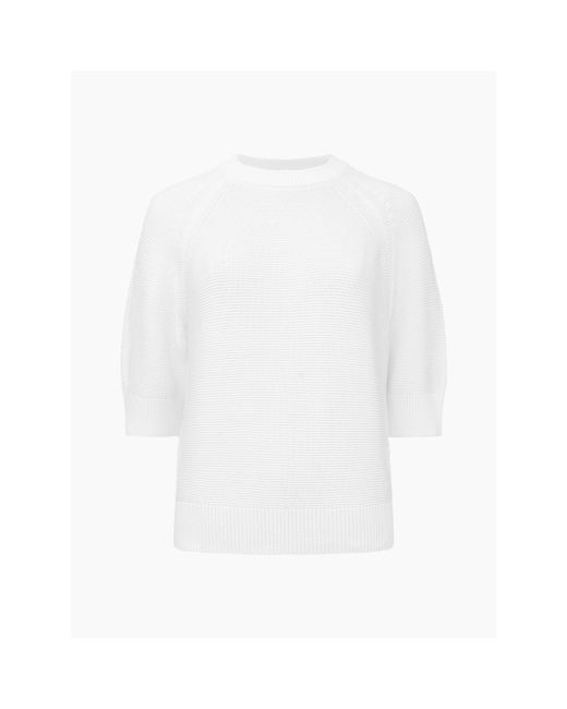 French Connection White Lily Mozart Crew Neck Jumper