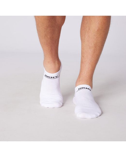 DKNY Black 6 Pack Trainer Liners Jefferson for men