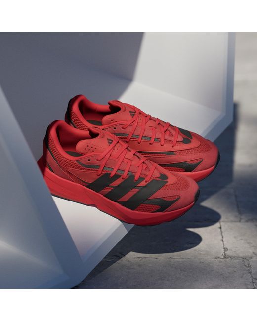 Adidas Red Adults Lightblaze Low-Top Trainers