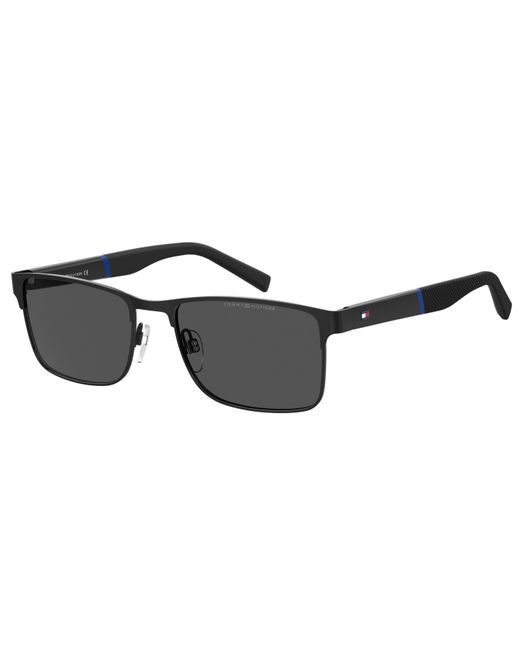 Tommy Hilfiger Black Uv Protection Rectangle Sunglasses for men