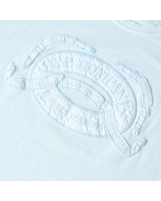 C P Company Blue Cp Logo T-Shirt Sn64 for men