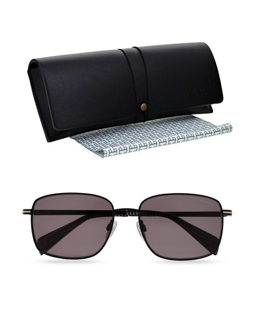 Ted Baker Brown Bak Lance Rectangle Sunglasses for men