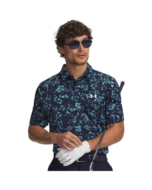 Under Armour Blue Matchplay Printed Polo Midnight Haze for men