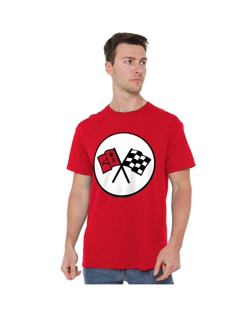 Other Red Chevrolet 2Nd Gen Vette Logo T Shirt for men