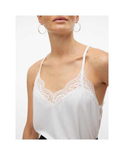 Vero Moda White Ana Lace Woven Cami Vest