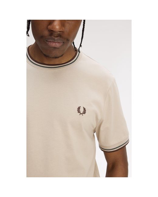 Fred Perry Natural Twin Tipped T-Shirt for men