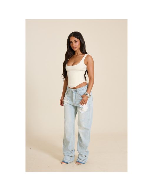 Mars the Label Natural Sandra Scoop Vest Corset Top