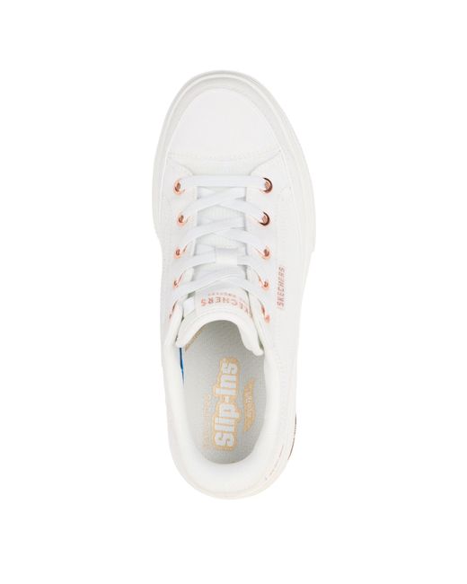 Skechers White Slip On Trainers