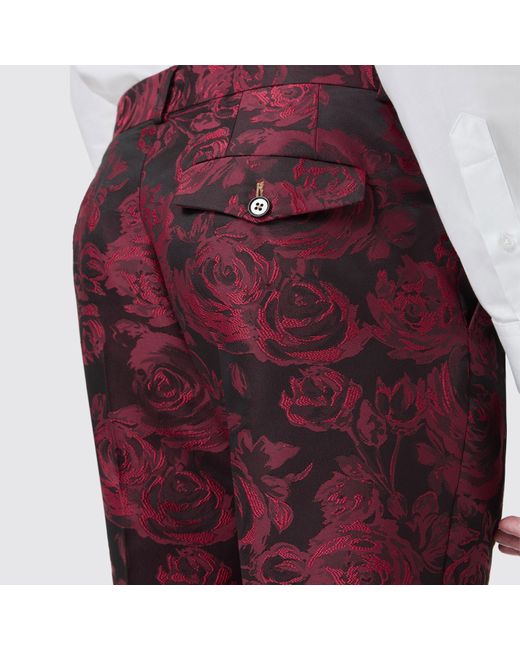 Twisted Tailor Red Ersat Slim Fit Trouser for men