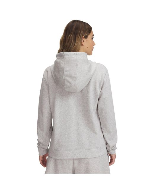 Under Armour Gray Rival Terry Over The Head Hoodie