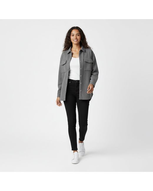Jack Wills Gray Quilted Padded Overshirt