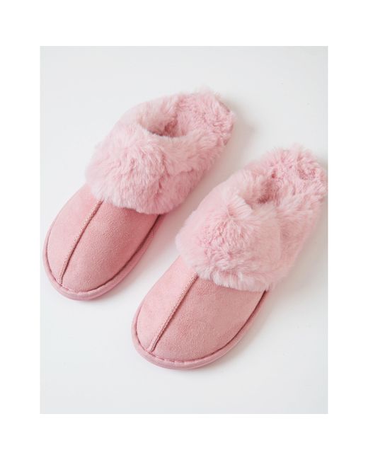 Threadbare Pink Tb Solace Mule Slippers