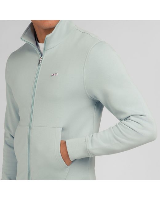 Eden Park Green Zipped Sweatshirt, Stand-Up Collar for men