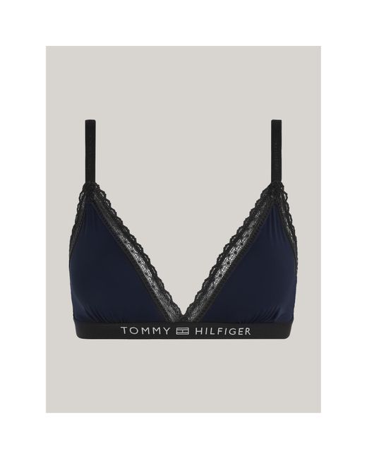 Tommy Hilfiger Blue Unlined Non Wired Triangle Bralette