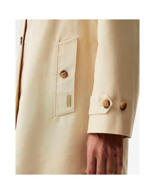 Hunter Metallic Keltie Water-Resistant Cotton Detachable Cape Trench Coat
