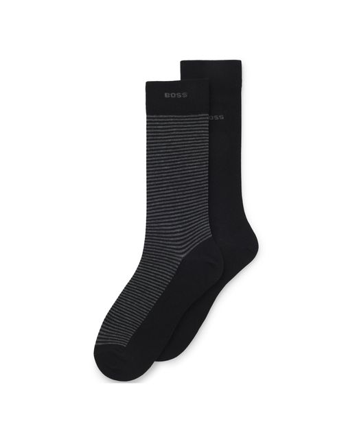 Boss Black 2 Pack Striped Socks for men