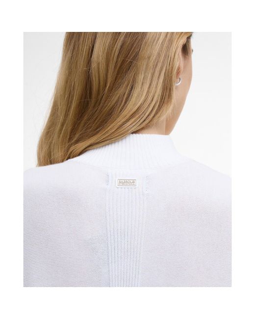 Barbour White Lola Knit Jumper