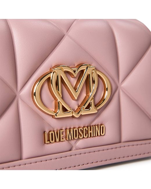 Love Moschino Pink Quilted Cross Body Bags
