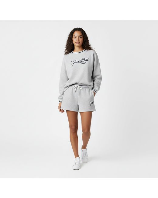 Jack Wills Blue Jw Sport Stripe Fleece Jogger Shorts