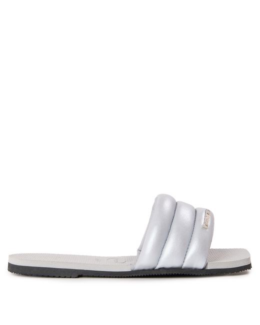 Havaianas White Hav. You Milan Metallic Flip Flops