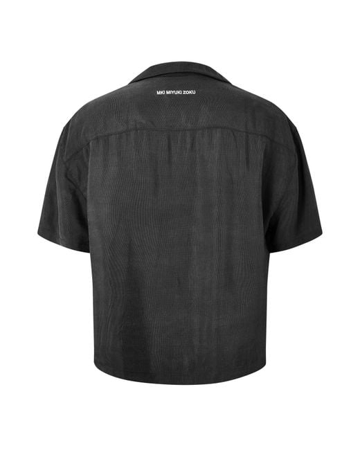 MKI Miyuki-Zoku Black Vacation Short Sleeve Bowling Shirt for men