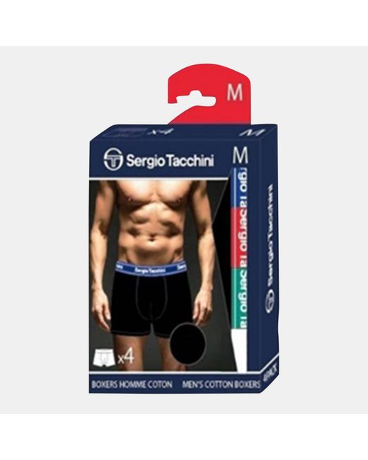 Sergio Tacchini Black 4-Pack Boxers for men