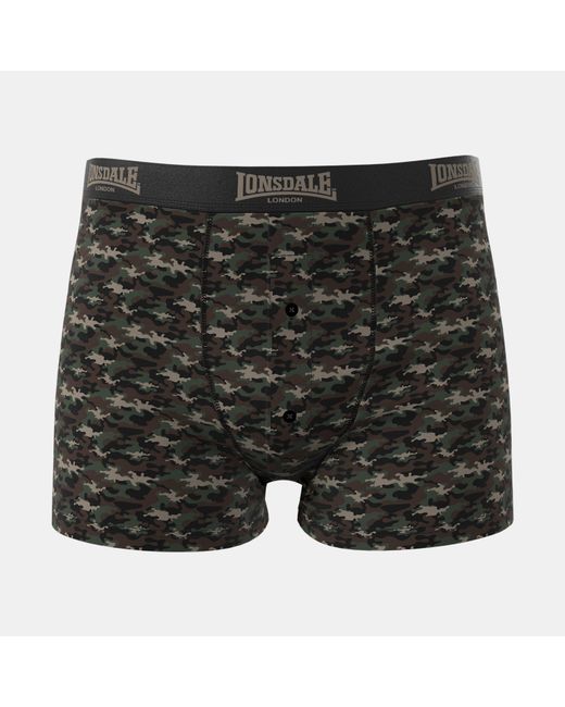 Lonsdale Black 2 Pack Boxer Shorts for men