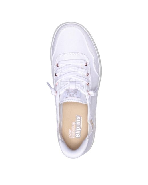 Skechers White Bobs Skipper Keep It Sweet Slip On Trainers