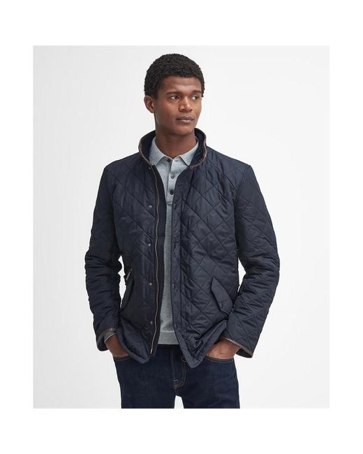 Barbour Blue Powell Quilted Jacket for men