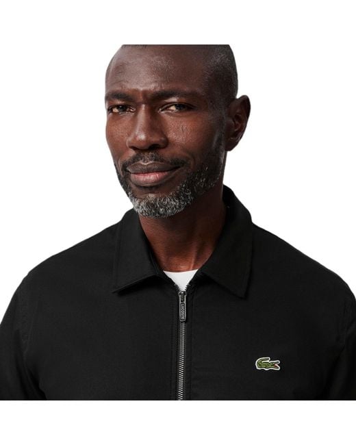 Lacoste Black Shorts Bomber Jacket for men