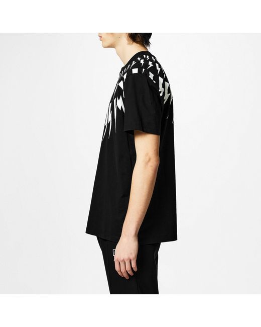 Neil Barrett Black Lightning Bolt T Shirt for men