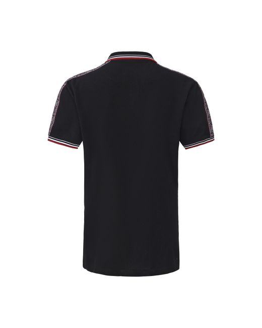 Pretty Green Black Tape Polo for men
