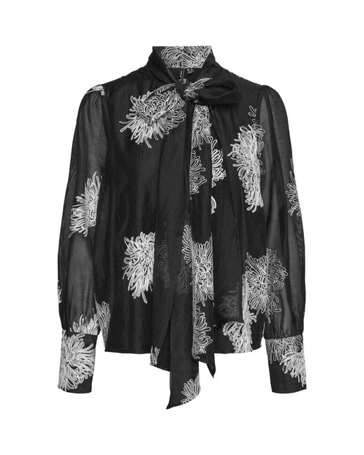 Vero Moda Black Dula Long-Sleeve Blouse