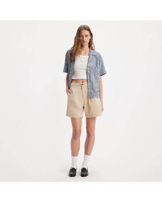 Levi's Natural Levi's Pleated Trouser Short Deep Lic